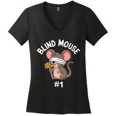 Three Blind Mice Costume Mouse 1 Matching Group Women's V-Neck T-Shirt