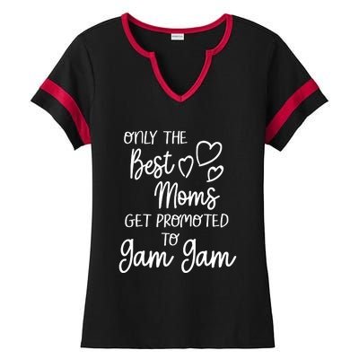 The Best Moms Get Promoted To Gam Gam For Special Grandma Ladies Halftime Notch Neck Tee