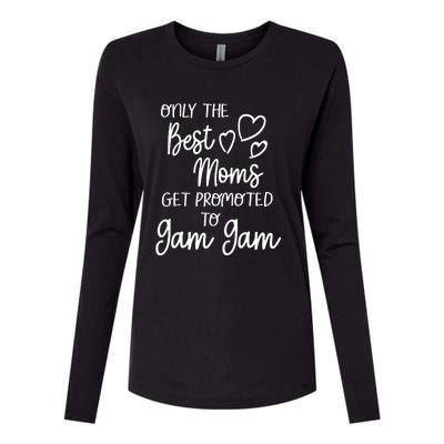 The Best Moms Get Promoted To Gam Gam For Special Grandma Womens Cotton Relaxed Long Sleeve T-Shirt