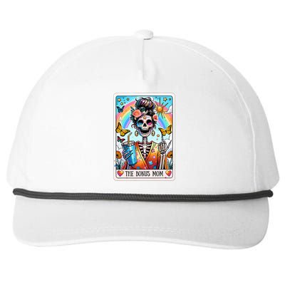 The Bonus Mom Tarot Card Mothers Day Stepmom Skeleton Witchy Snapback Five-Panel Rope Hat