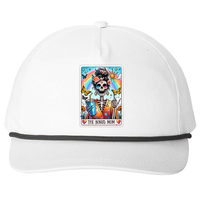 The Bonus Mom Tarot Card Mothers Day Stepmom Skeleton Witchy Snapback Five-Panel Rope Hat