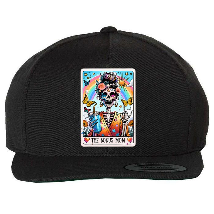 The Bonus Mom Tarot Card Mothers Day Stepmom Skeleton Witchy Wool Snapback Cap