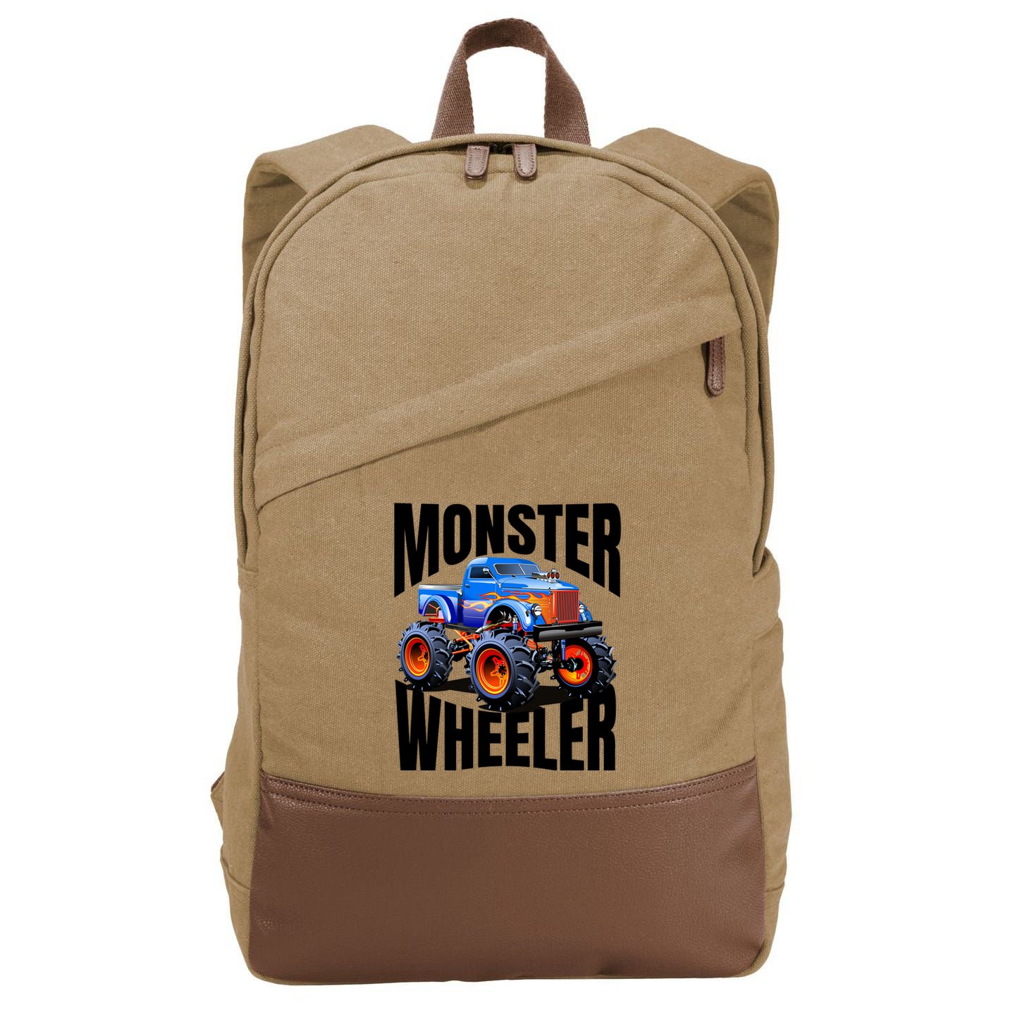 The Best Monster Trucks Rule Funny Gift On The Planet Cool Gift Cotton Canvas Backpack