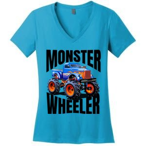 The Best Monster Trucks Rule Funny Gift On The Planet Cool Gift Women's V-Neck T-Shirt