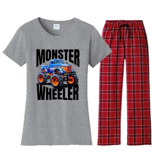 The Best Monster Trucks Rule Funny Gift On The Planet Cool Gift Women's Flannel Pajama Set