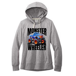 The Best Monster Trucks Rule Funny Gift On The Planet Cool Gift Women's Fleece Hoodie