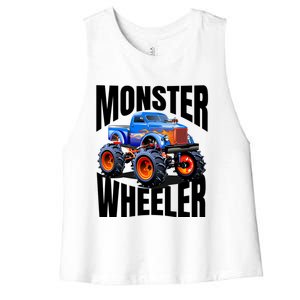 The Best Monster Trucks Rule Funny Gift On The Planet Cool Gift Women's Racerback Cropped Tank