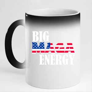 Trump Big Maga Energy Maga Donald Trump 2024 Election Trump Gift 11oz Black Color Changing Mug