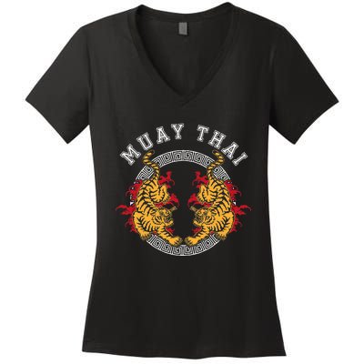 Thai Boxing Muay Thai Women's V-Neck T-Shirt