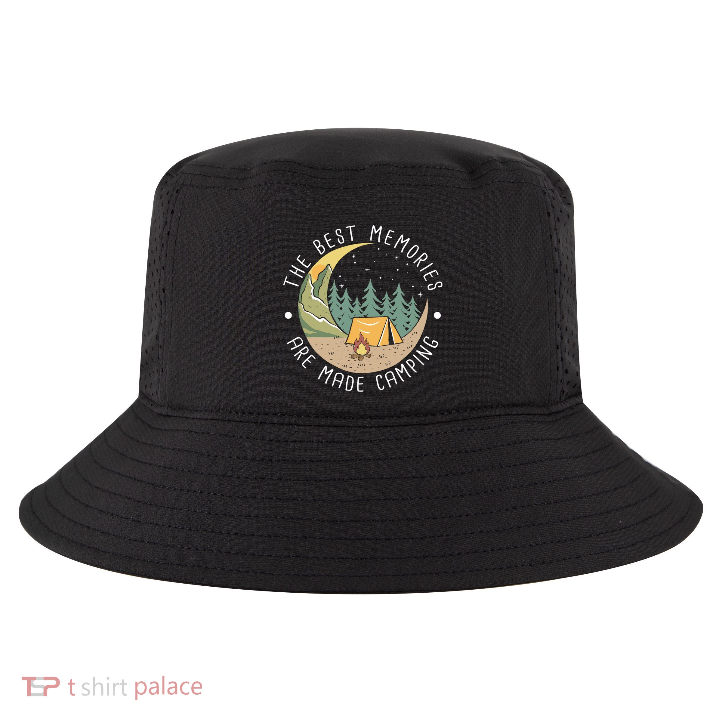 The Best Memories Are Made Camping Vintage Mountain Forests Great Gift Cool Comfort Performance Bucket Hat
