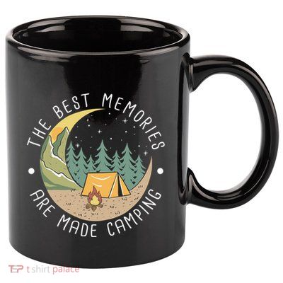 The Best Memories Are Made Camping Vintage Mountain Forests Great Gift 11oz C Handle Ceramic Mug