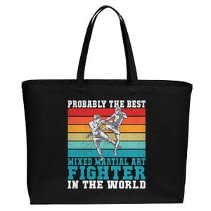 The Best Mixed Martial Arts Fighter Gift Cotton Canvas Jumbo Tote