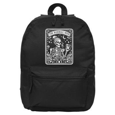 The Baseball Mom Tarot Card Skeleton Coffee Mothers Day 16 in Basic Backpack