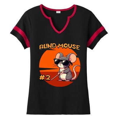 Three Blind Mice Matching Halloween Mouse 2 Ladies Halftime Notch Neck Tee