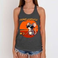 Three Blind Mice Matching Halloween Mouse 2 Women's Knotted Racerback Tank