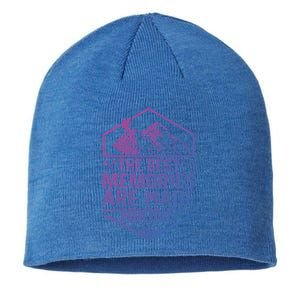 The Best Memories Are Made Hiking Mountains Hiker Hiking Gift Sustainable Beanie