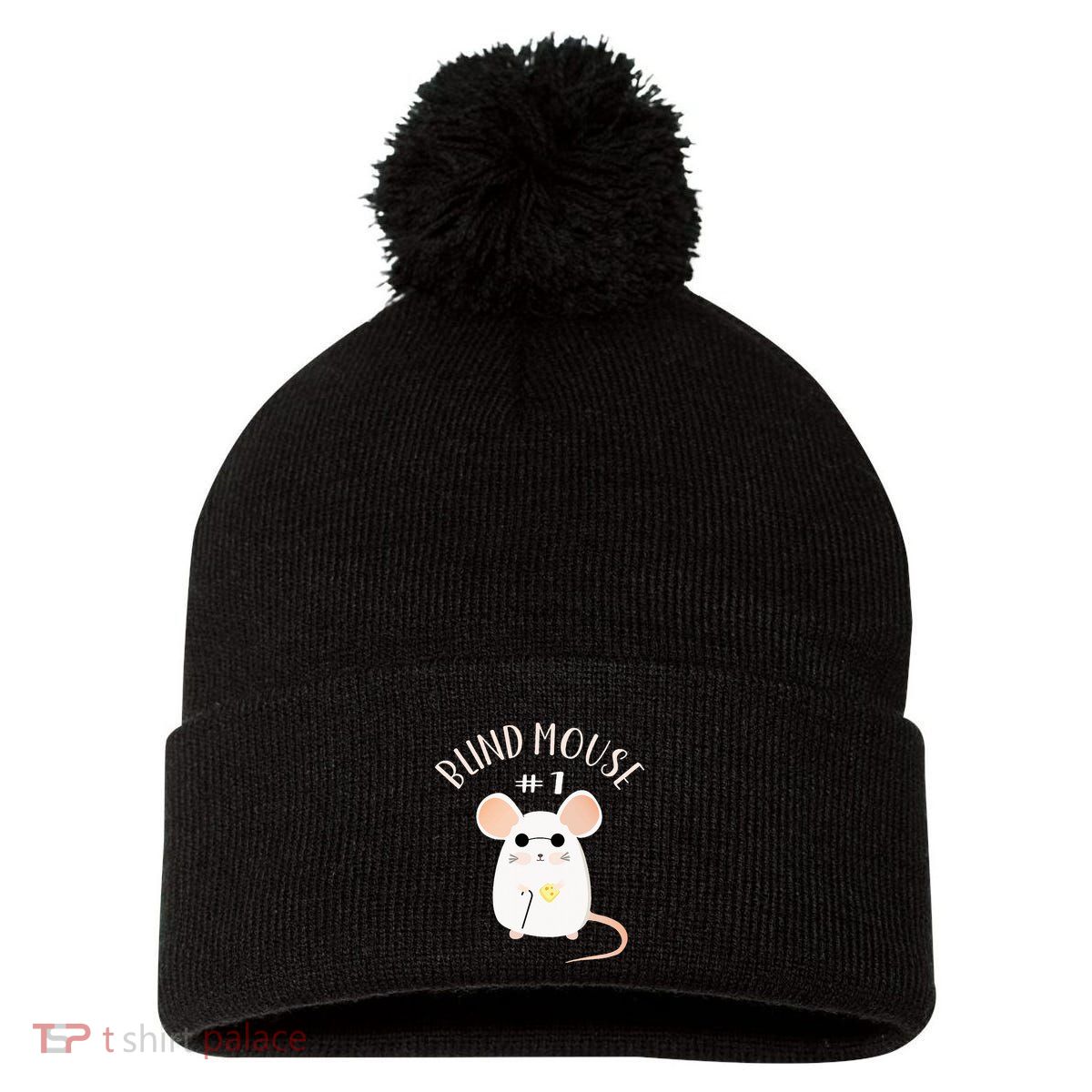Three Blind Mice Matching Halloween Group Costume Mouse Pom Pom 12in Knit Beanie