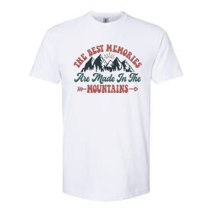 The Best Memories Are Made In The Mountains Family Camping Gift Softstyle CVC T-Shirt