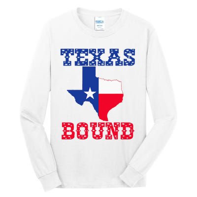 Texas Bound moving to texas texas bound with texas map Tall Long Sleeve T-Shirt