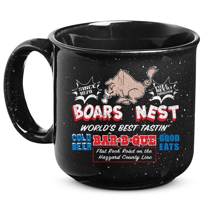 The Boars Nest Best BBQue 15oz Campfire Ceramic Mug