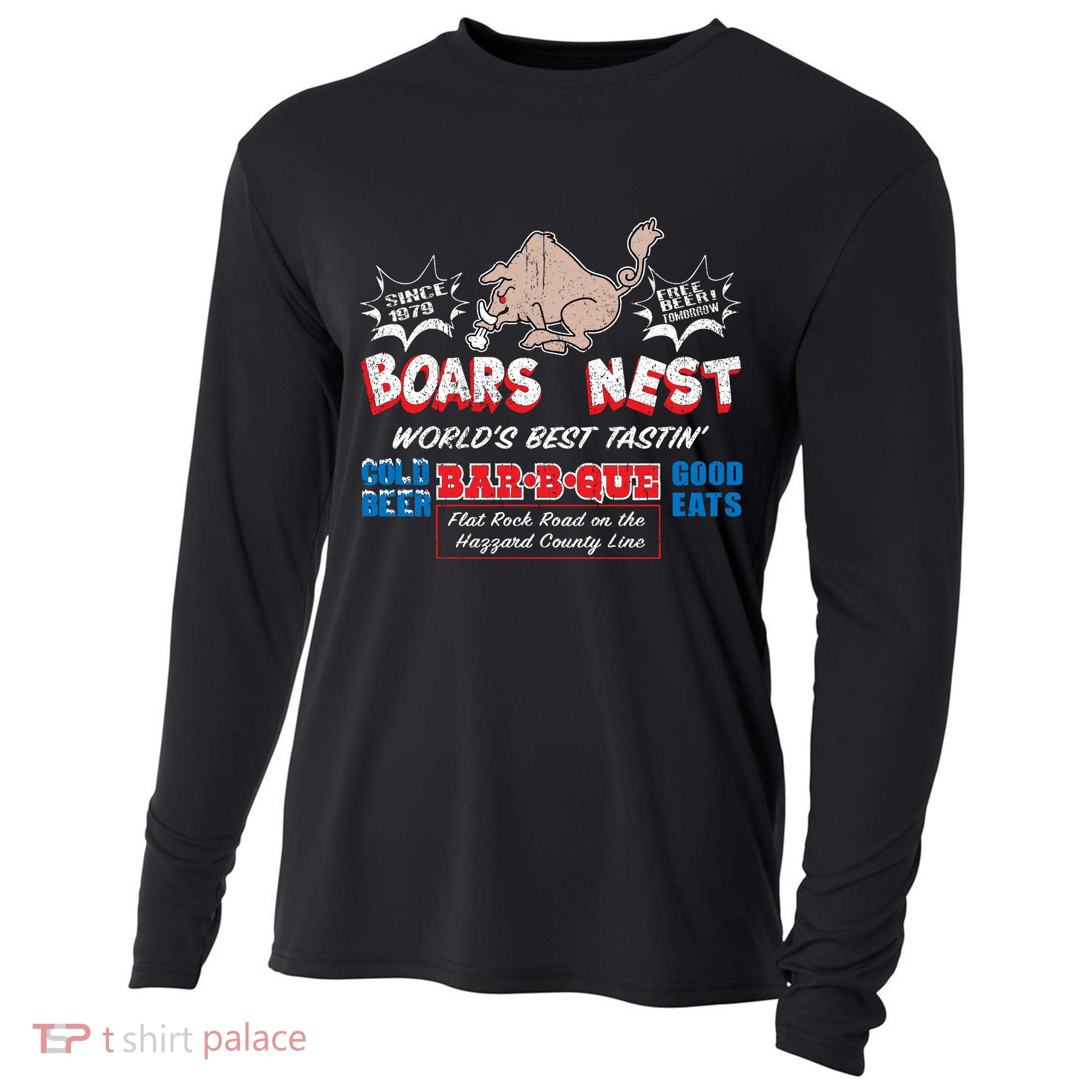 The Boars Nest Best BBQue Cooling Performance Long Sleeve Crew