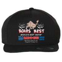 The Boars Nest Best BBQue Wool Snapback Cap