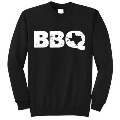 Texas BBQ novelty Texas Barbecue and Map vintage BBQ Sweatshirt