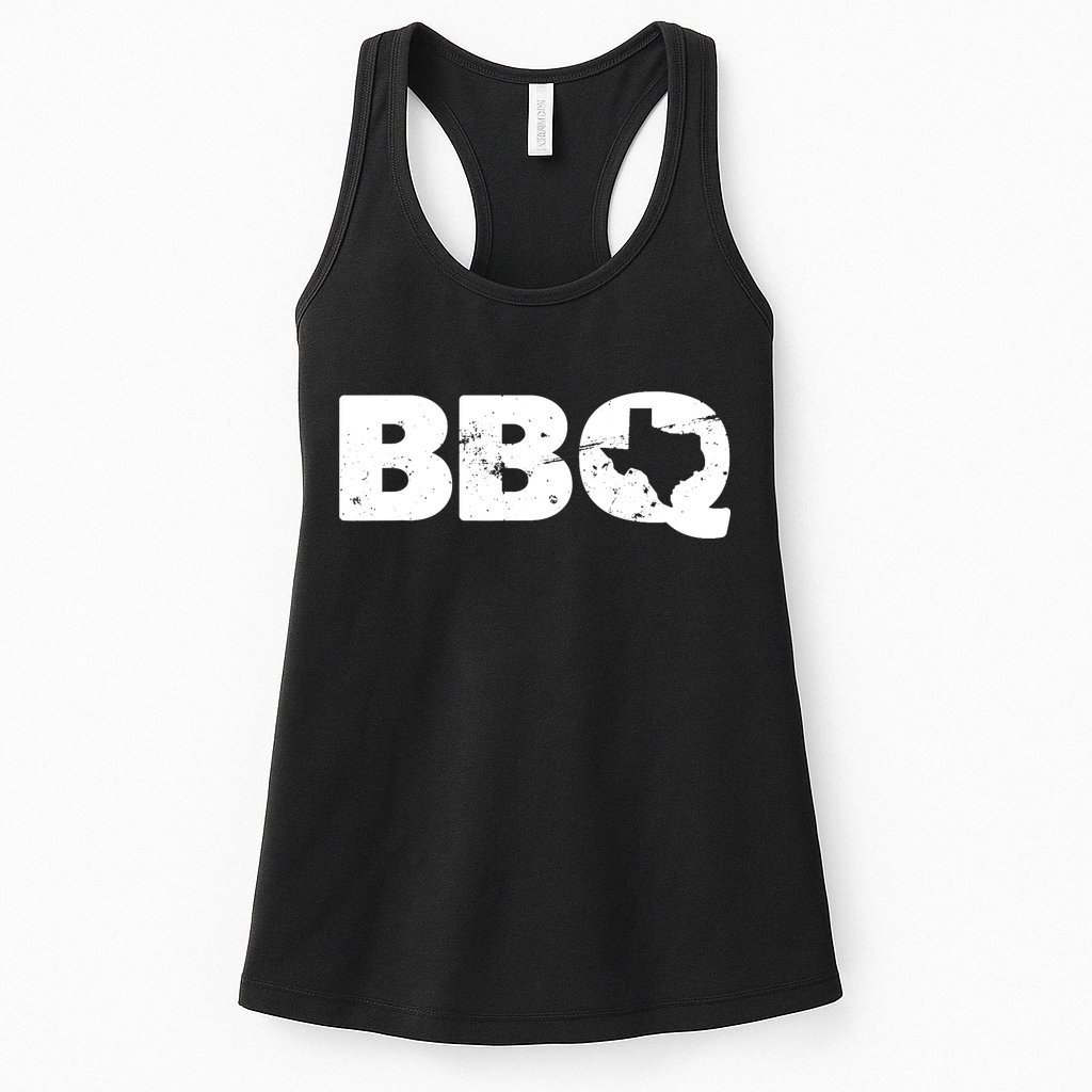 Texas BBQ novelty Texas Barbecue and Map vintage BBQ Womens Tank Top