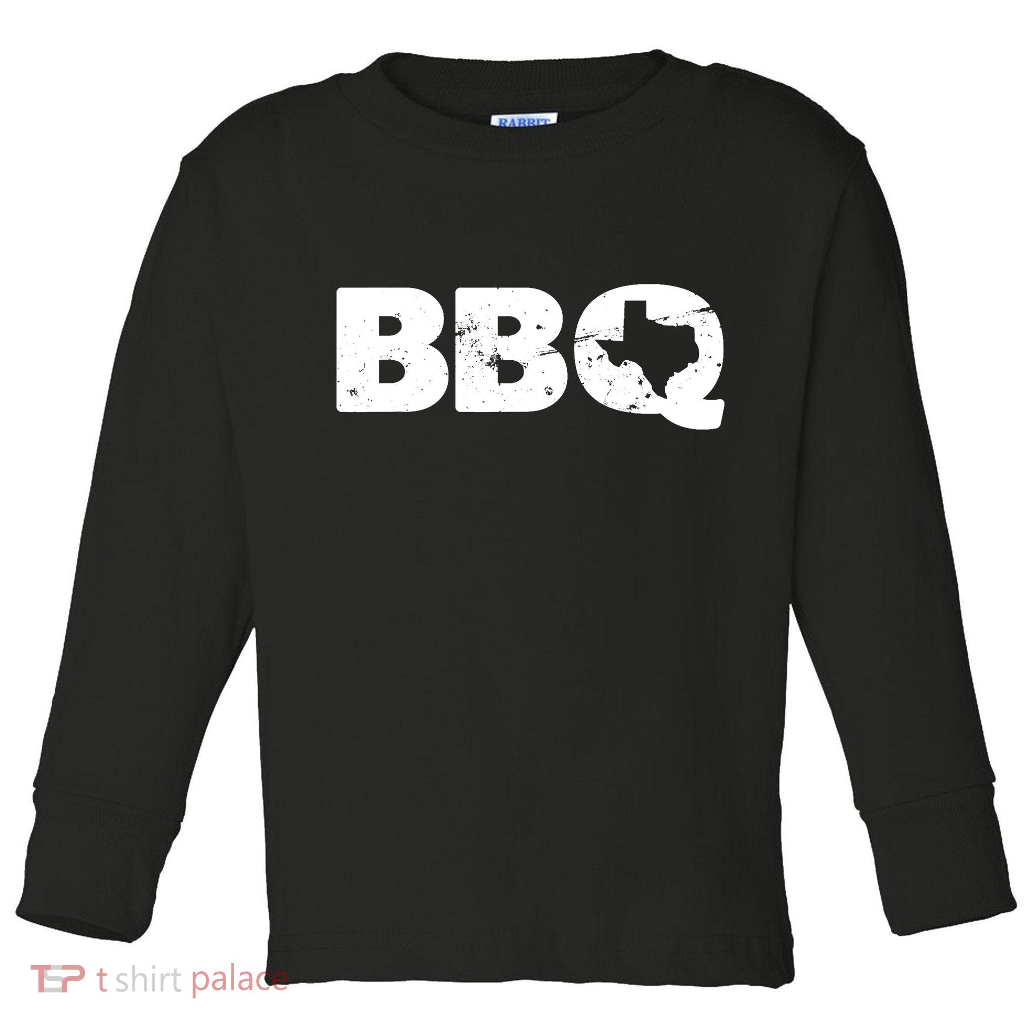 Texas BBQ novelty Texas Barbecue and Map vintage BBQ Toddler Long Sleeve Shirt