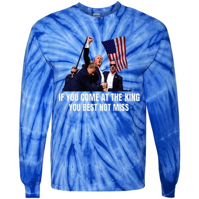 Trump Best Not Miss Premium Tie-Dye Long Sleeve Shirt