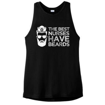 The Best Nurses Have Beards Funny Nurse Day Ladies PosiCharge Tri-Blend Wicking Tank