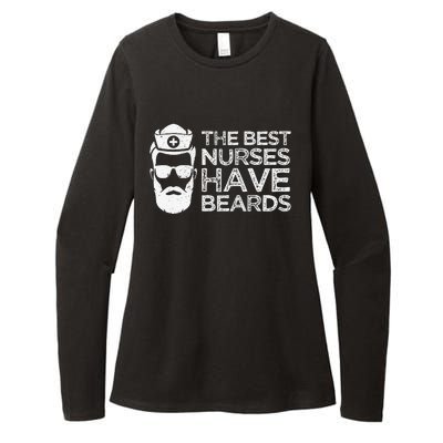 The Best Nurses Have Beards Funny Nurse Day Womens CVC Long Sleeve Shirt