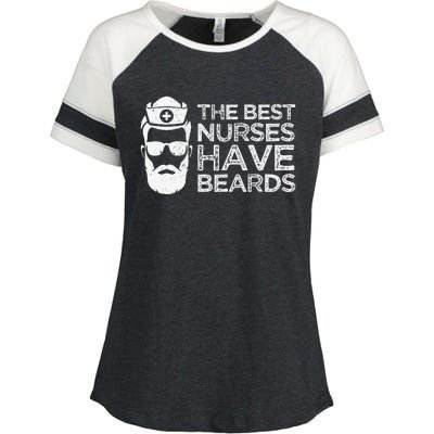 The Best Nurses Have Beards Funny Nurse Day Enza Ladies Jersey Colorblock Tee