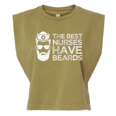 The Best Nurses Have Beards Funny Nurse Day Garment-Dyed Women's Muscle Tee