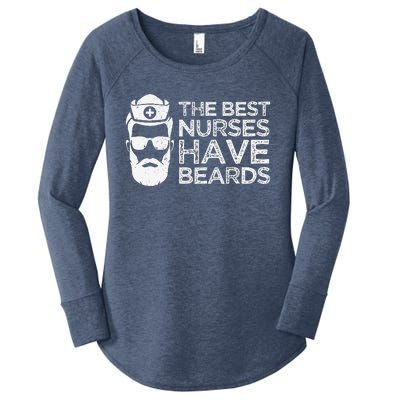 The Best Nurses Have Beards Funny Nurse Day Women's Perfect Tri Tunic Long Sleeve Shirt