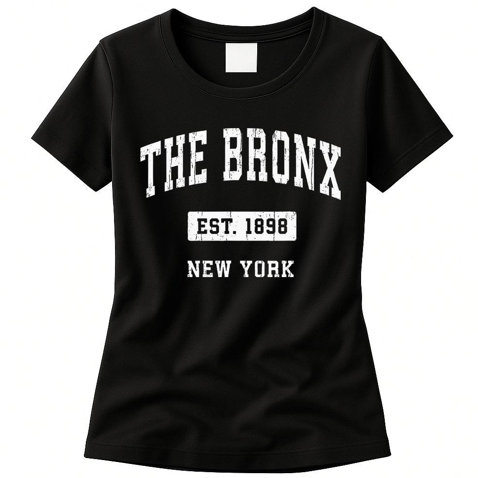The Bronx New York Ny Vintage Established Sports Womens T-Shirt