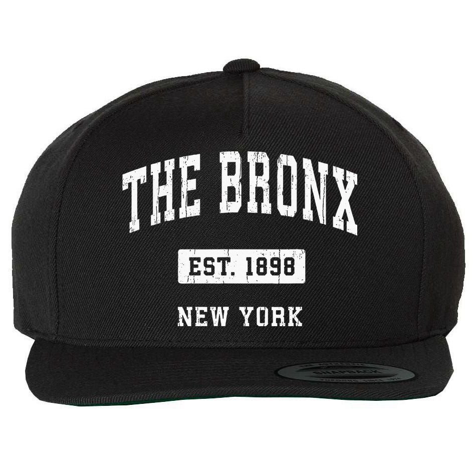 The Bronx New York Ny Vintage Established Sports Wool Snapback Cap