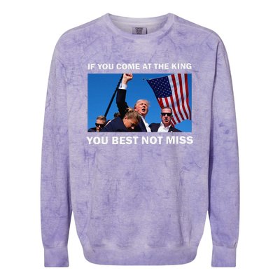 Trump Best Not Miss Colorblast Crewneck Sweatshirt