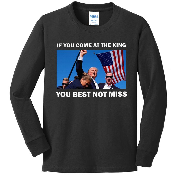 Trump Best Not Miss Kids Long Sleeve Shirt