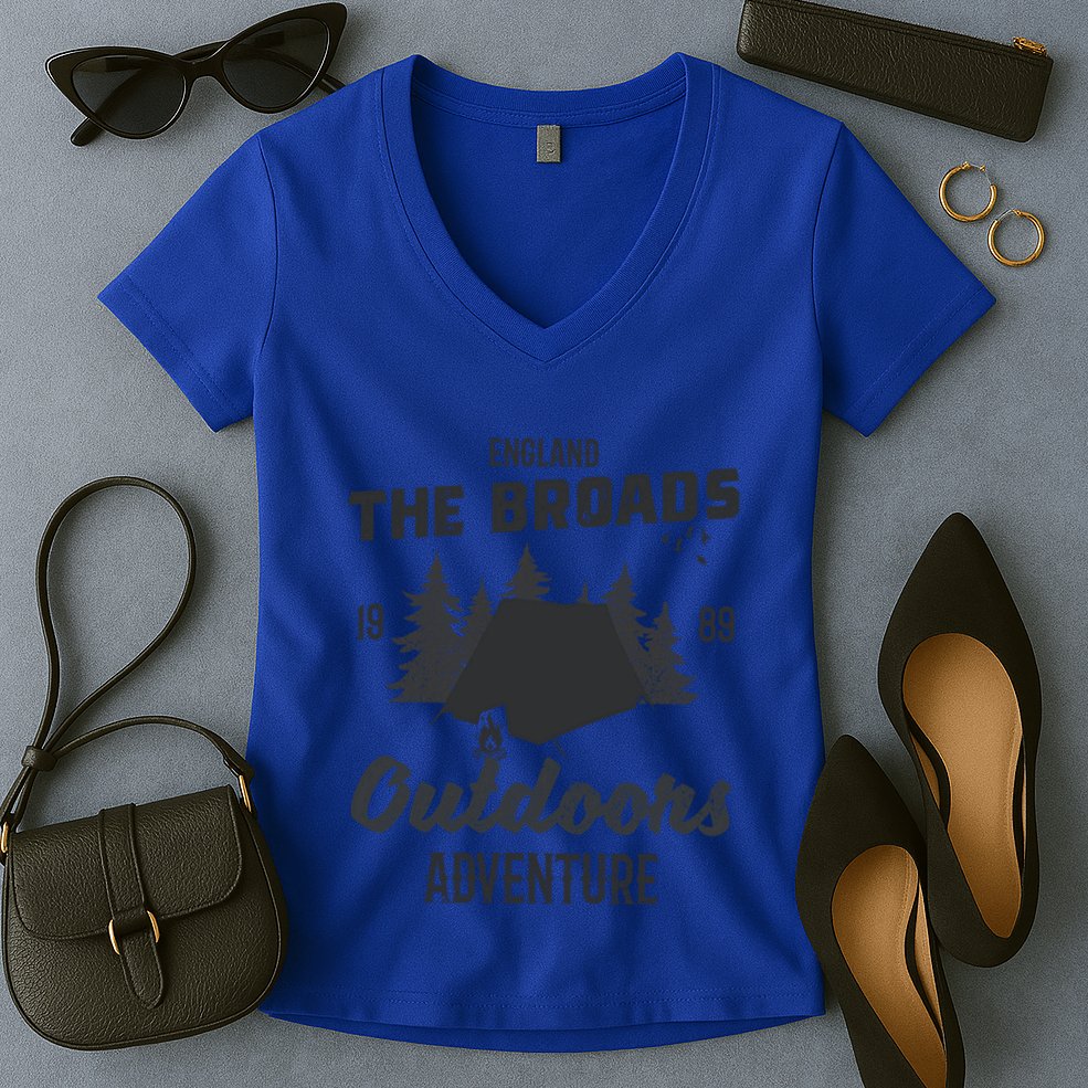 The Broads National Park 1989 Uk Parks Adventure Oiutdoors Gift Women's V-Neck T-Shirt