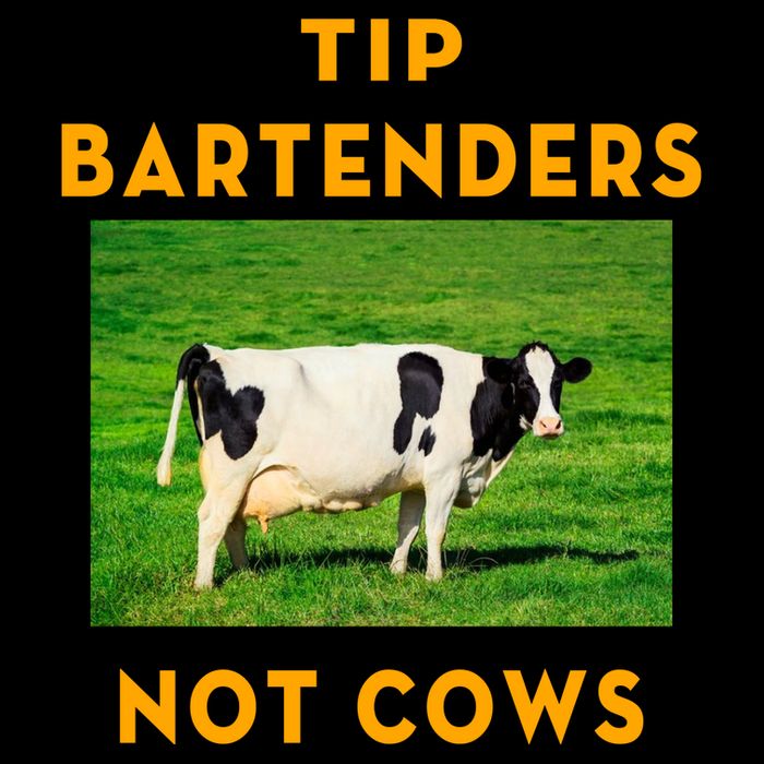 Tip Bartenders Not Cows T-Shirt