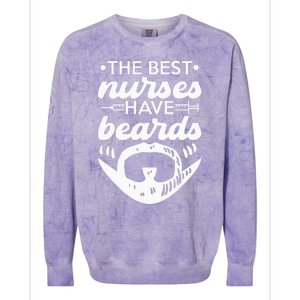 The Best Nurses Have Beards Nursing Student And Nurse Men Colorblast Crewneck Sweatshirt