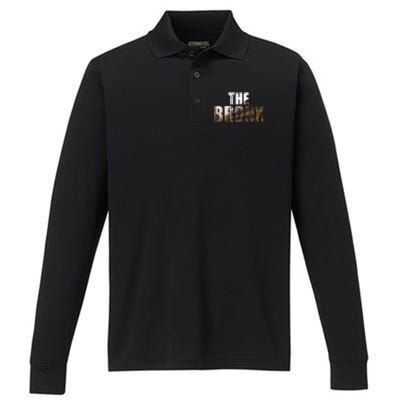 The Bronx New York Nyc Performance Long Sleeve Polo