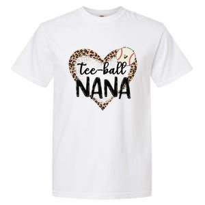 Tee Ball Nana Leopard Print Heart Ball Mom Mother's Day Garment-Dyed Heavyweight T-Shirt