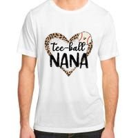 Tee Ball Nana Leopard Print Heart Ball Mom Mother's Day Adult ChromaSoft Performance T-Shirt