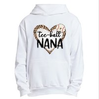 Tee Ball Nana Leopard Print Heart Ball Mom Mother's Day Urban Pullover Hoodie