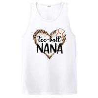 Tee Ball Nana Leopard Print Heart Ball Mom Mother's Day PosiCharge Competitor Tank