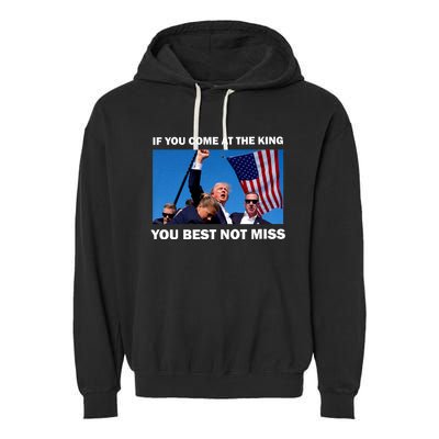 Trump Best Not Miss 2024 Garment-Dyed Fleece Hoodie