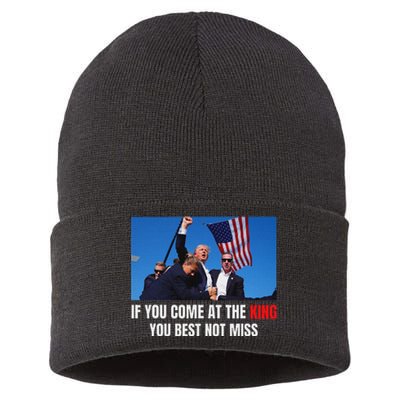 Trump Best Not Miss 2024 Election Design Sustainable Knit Beanie