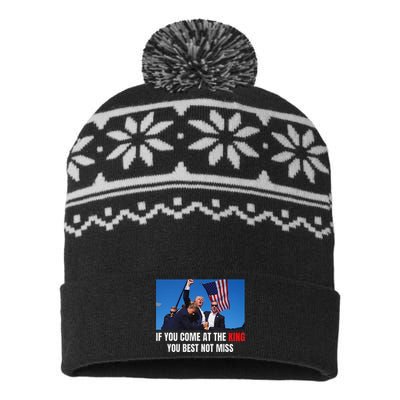 Trump Best Not Miss 2024 Election Design USA-Made Snowflake Beanie